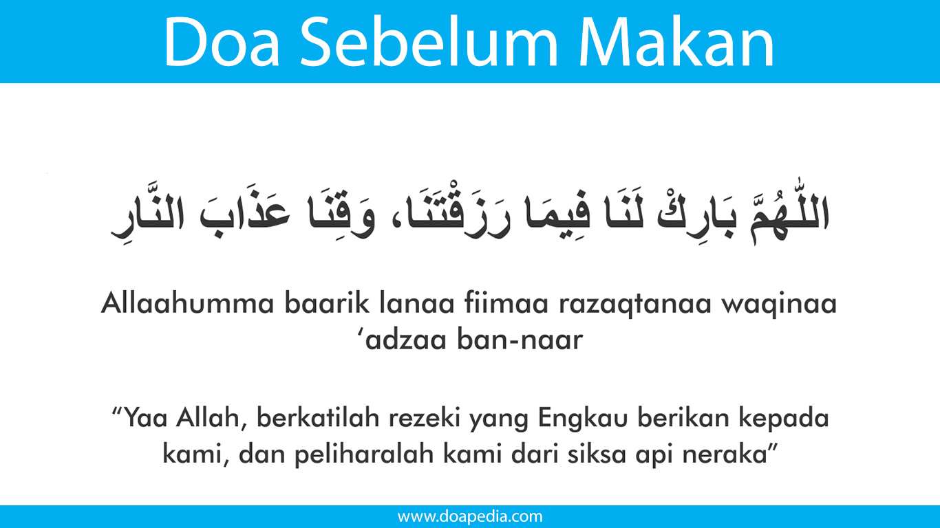 Doa Mau Makan Dan Sesudah Makan Beserta Artinya