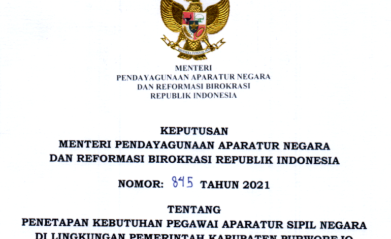 Formasi CPNS Kabupaten Purworejo 2021