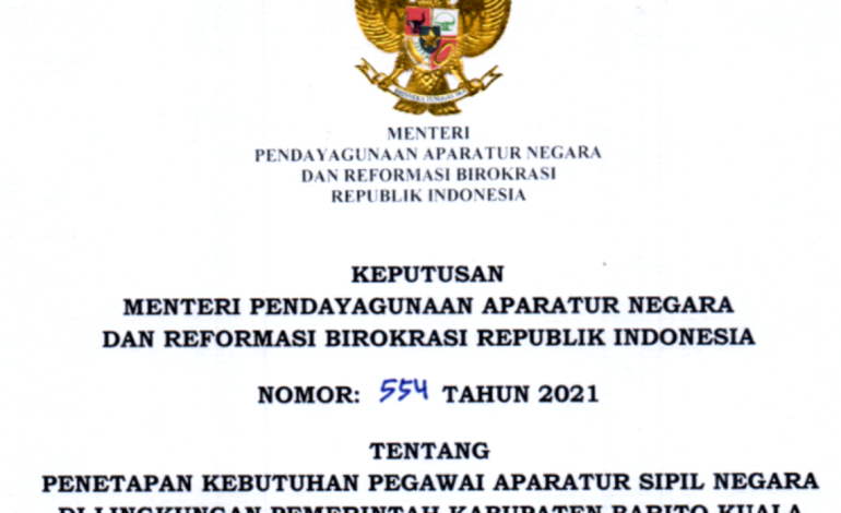 Formasi CPNS PPPK 2021 Kabupaten Barito Kuala