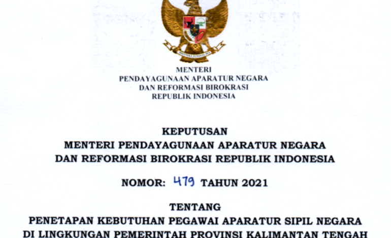 Formasi CPNS PPPK 2021 Provinsi Kalimantan Tengah