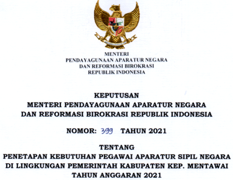 CPNS 2021 Kabupaten Kepulauan Mentawai
