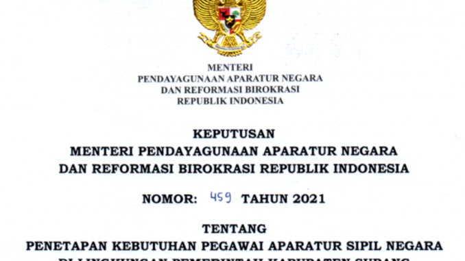 CPNS Kabupaten Subang 2021